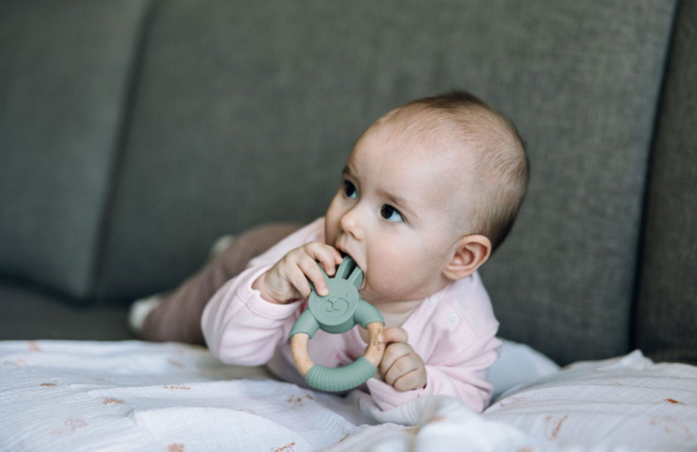 Прорезыватель FreeON силиконовый зайчик, зелёный Киев - изображение 3