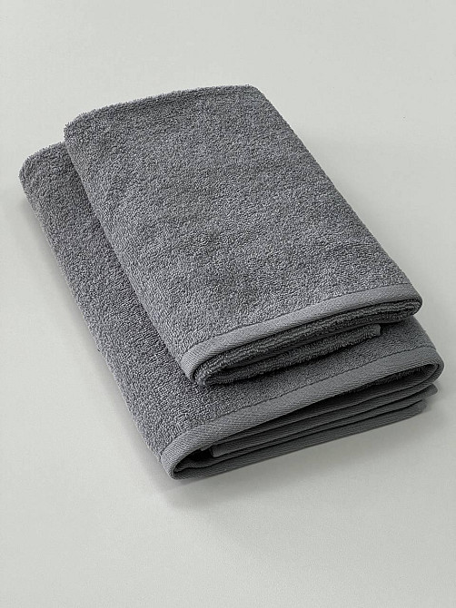 Рушник махровий Ideal Textile однотонний 50х90 см 360 г/м2 (56861134) Для рук та обличчя, сірий Чернівці - фото 5