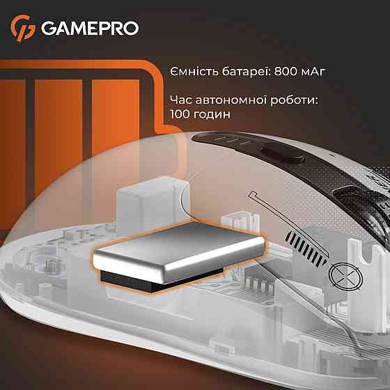 Миша бездротова GamePro Genesis Winner White (GM079W) ( Білий ) Харків