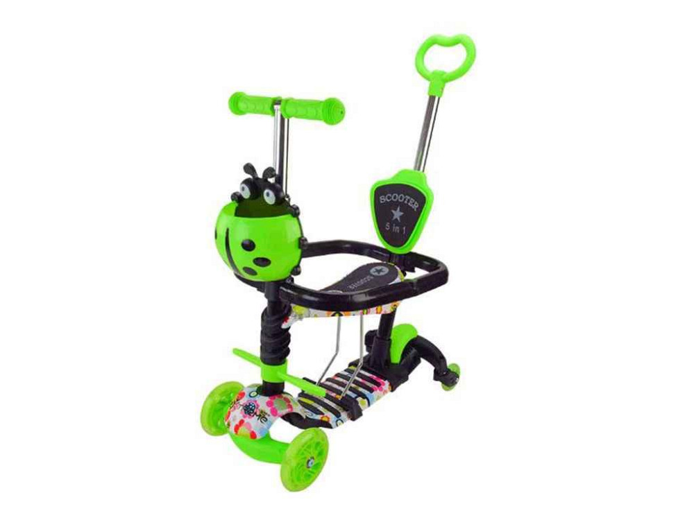 Самокат зелений дитячий 3-х коліс PU 3в1 арт.SC2502 ТМ 7TOYS Київ - фото 1
