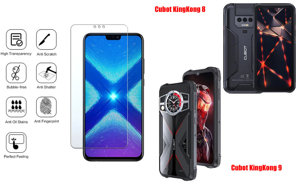 Защитное стекло NeoGlass для Cubot KingKong 8, KingKong 9 – ультрапрозрачное и устойчивое Киев - изображение 4