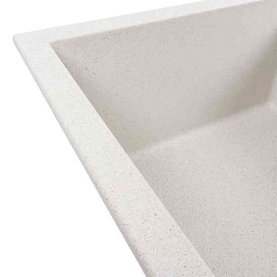 Гранітна мийка для кухні VALESO LOTOS 6550 матова Біла в крапку Коломыя