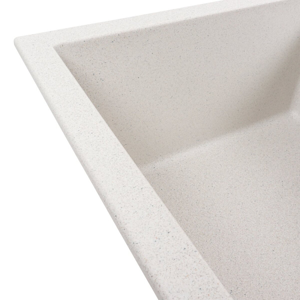 Гранітна мийка для кухні VALESO LOTOS 6550 матова Біла в крапку Коломыя - изображение 2