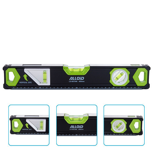 Alloid Pro. Рівень будівельний 40см, 3 капсули з магнітом та боковим вікном Одеса - фото 1