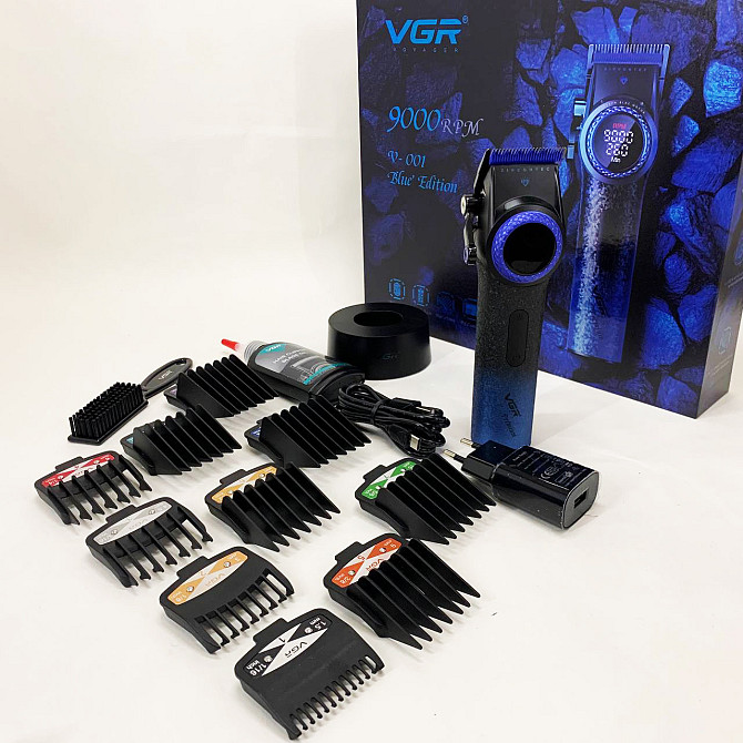 Машинка для стрижки чоловіча VGR V-001, Акумуляторний універсальний тример для стрижки HK-65 Київ - фото 5
