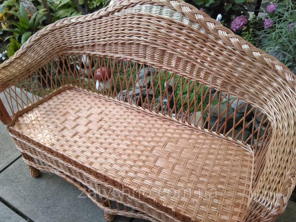 Плетеный диван кофейный низкая спинка Киев - изображение 2