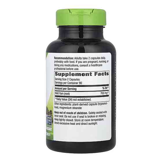 Дикий ямс Natures Way Wild Yam 180 раст капс Киев