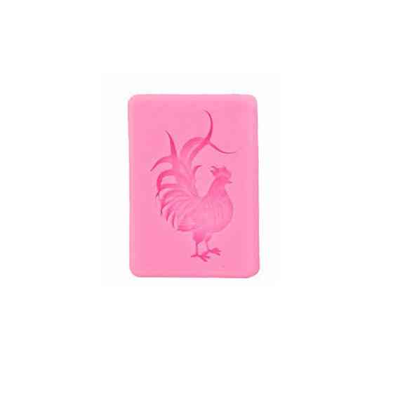 Молд силиконовый Петух 65 на 45 мм розовый Киев