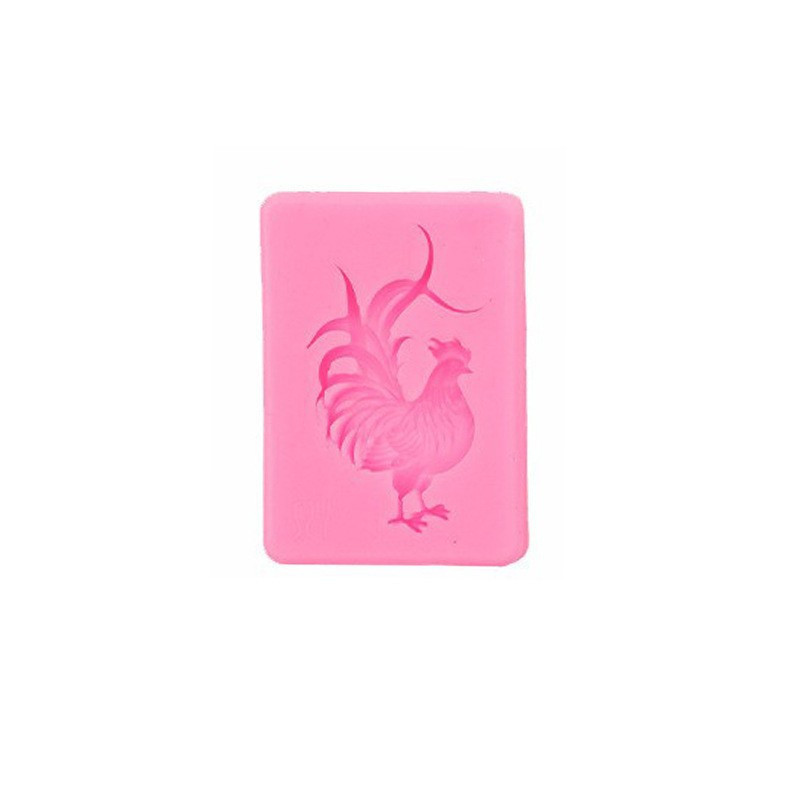 Молд силиконовый Петух 65 на 45 мм розовый Киев - изображение 5