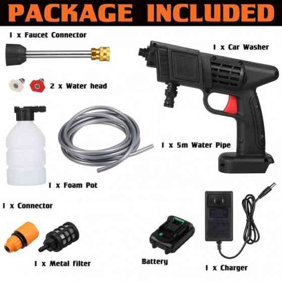 Бездротова мийка високого тиску універсальна, Портативна автомобільна мийка авто акумуляторна UI-37 Івано-Франківськ