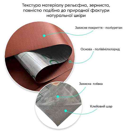 Самоклеющая экокожа в рулоне 1.37х1м х 0.5мм Терракотовый SW-00002172 Днепр