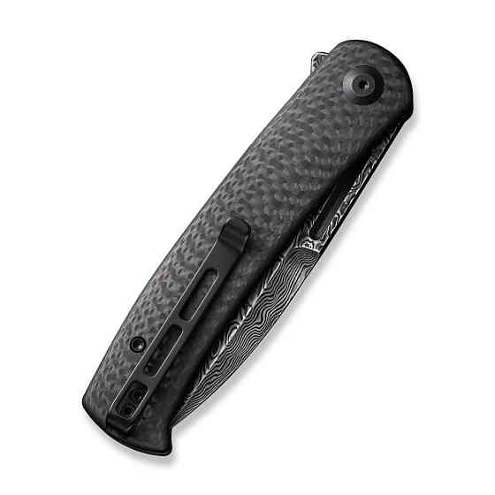 Ніж складаний туристичний Civivi Caetus Flipper, (8.8 см) Damascus / Carbon Fiber Київ