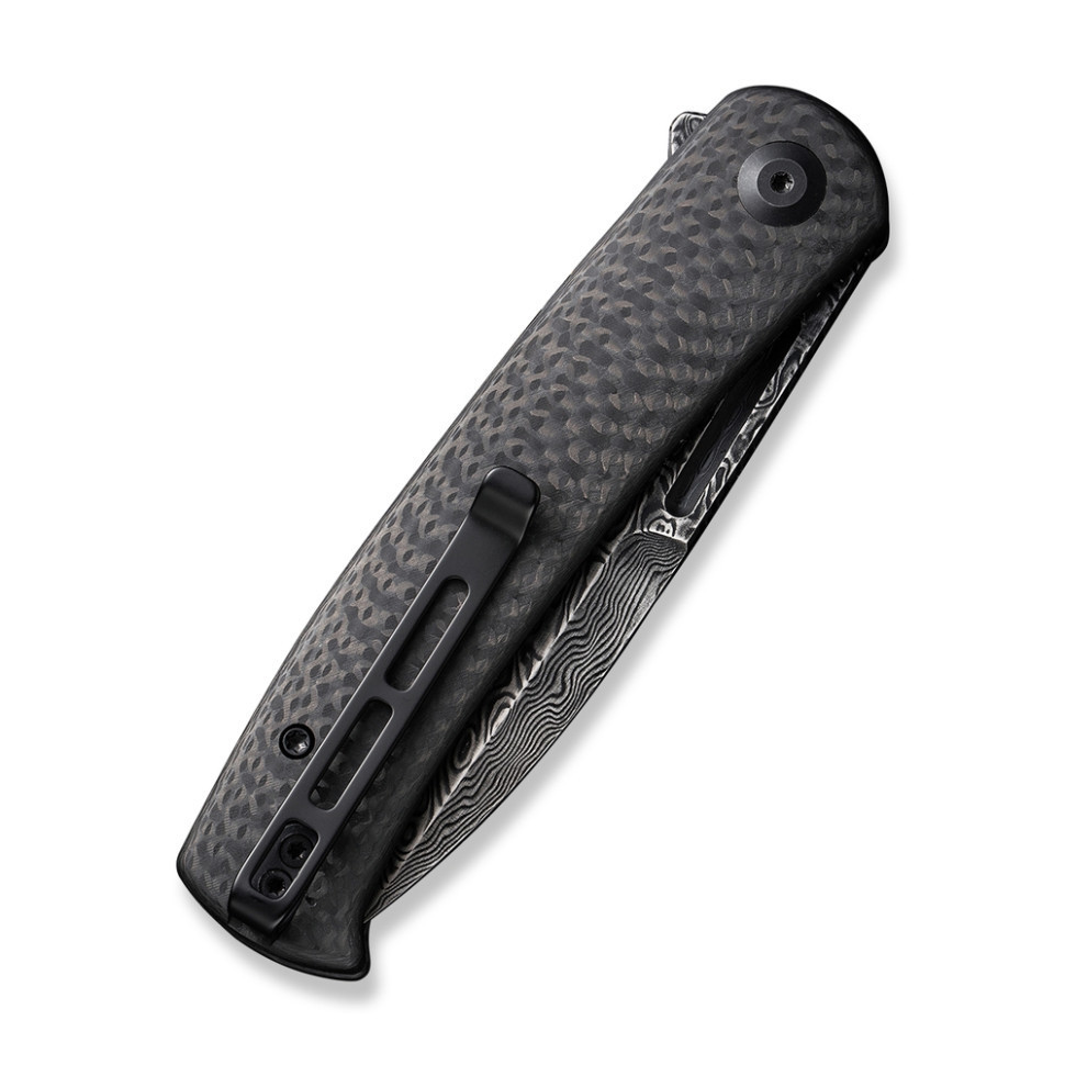 Ніж складаний туристичний Civivi Caetus Flipper, (8.8 см) Damascus / Carbon Fiber Київ - фото 5