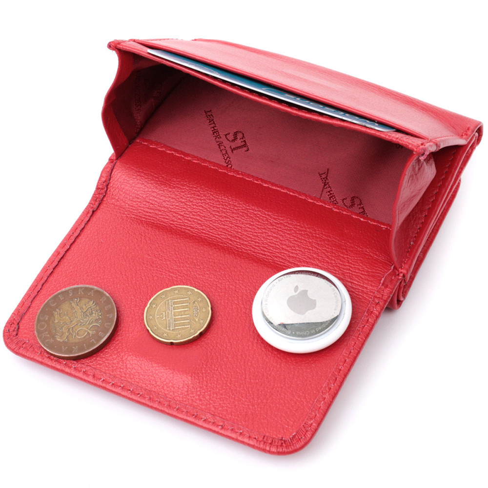 Женский кошелек горизонтального формата из натуральной кожи Красный (ST Leather) Киев - изображение 2