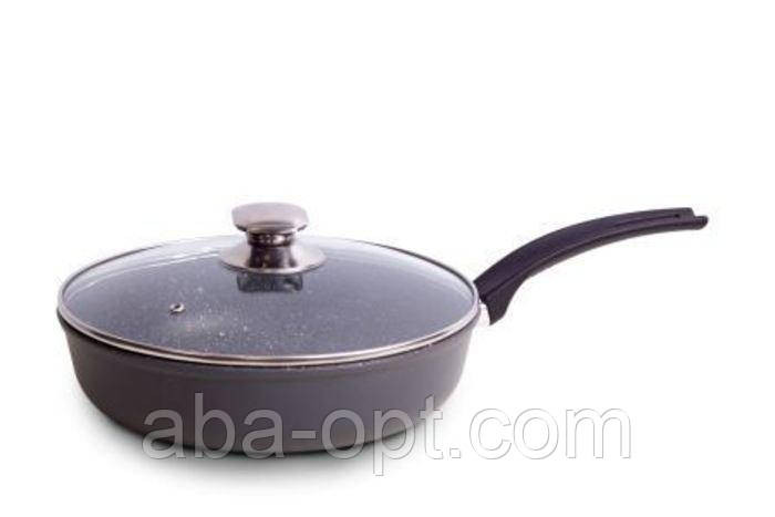 Сковорода с гранитным антипригарным покрытием с крышкой Ø 22 см (шт).Aba-Opt Одесса - изображение 1