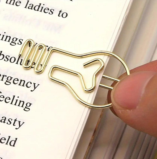 Креативні скріпки у формі лампочки | Набір 10 шт | Кольорові металеві скріпки для документів, нотато Київ - фото 2