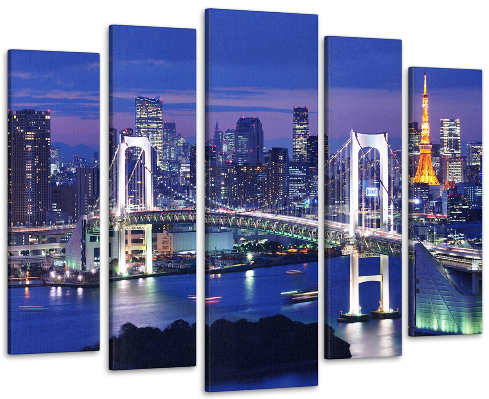 Модульная картина Ночной мост Art-86_5 115x170 см Киев - изображение 1