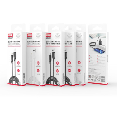 Дата кабель USB 2.0 AM to USB-C 1.0m braided white XO (NB235_C_White) Вінниця - фото 2