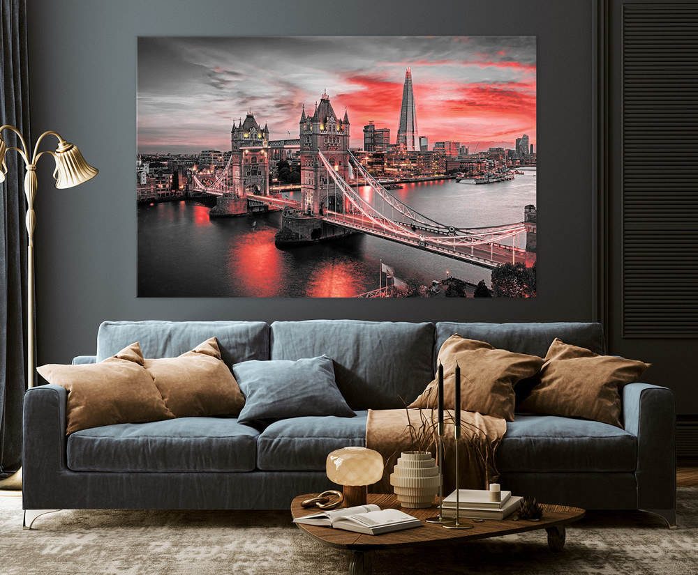 Картина холст у вітальню / спальню Лондонський міст    MLP_3 ( 60х30см ) 40x80 см Київ - фото 3
