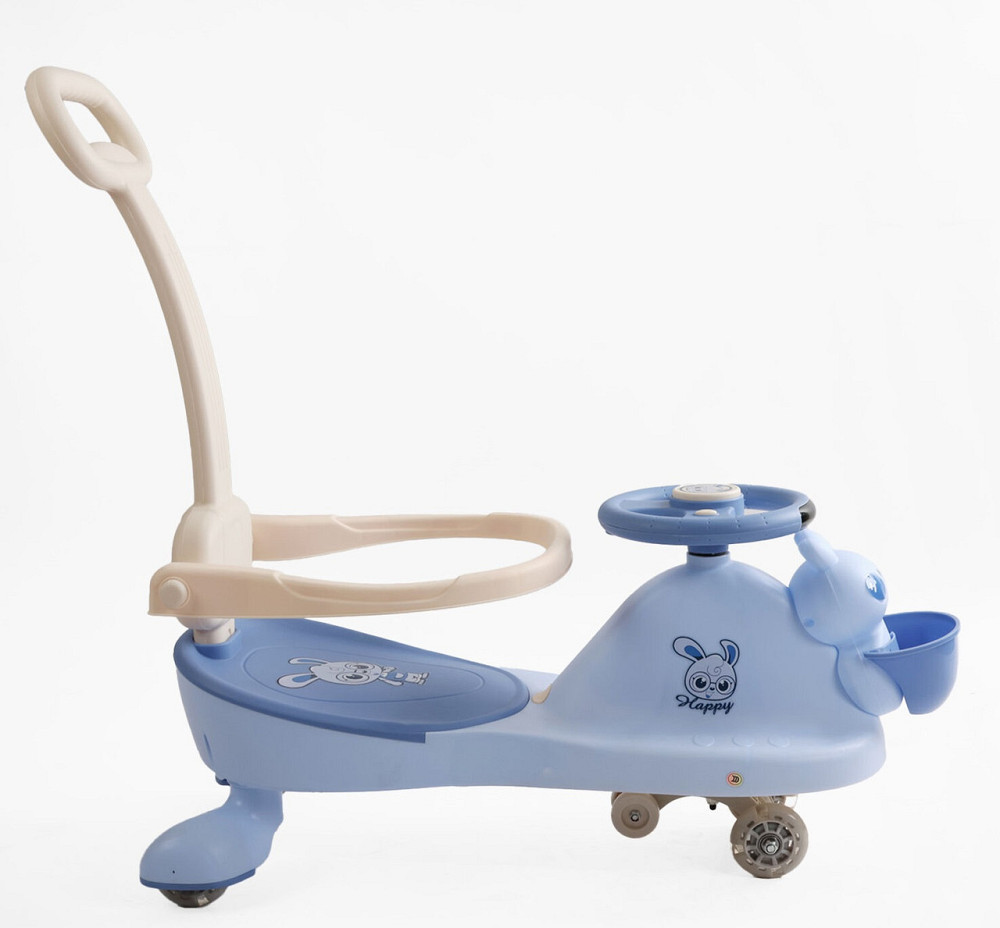 Каталка-толокар JOY колеса PU зі світлом музика захисний бампер батьківська ручка Блакитна (LD-834-55) Чернигов - изображение 2