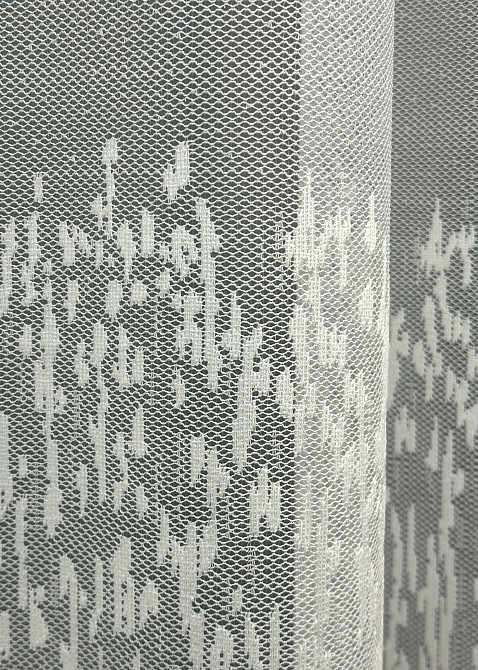 Тюль жакард колір білий з пудровим 1676т Київ - фото 4