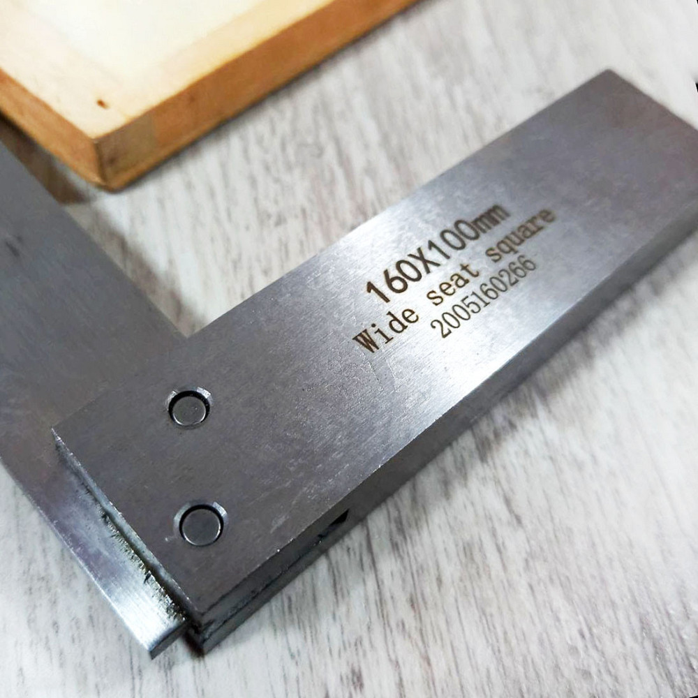 Угольник слесарный УШ 100×63 мм с пяткой металлический ГОСТ для точной разметки и проверки углов Харьков - изображение 2