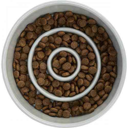 Миска Trixie Медленное кормление для собак, керамика, 14 см, 450 мл (серая/голубая) Винница