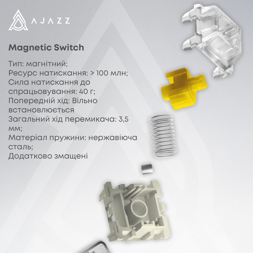 Клавіатура Ajazz AK680 Max Magnetic Switch White (AK680-WM-W-A) ( Білий ) Харьков - изображение 6