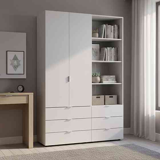 Шафа для одягу Doros Гелар Білий 2ДСП з пеналом 137.5х49.5х203.4 (DRS-011911) Львів