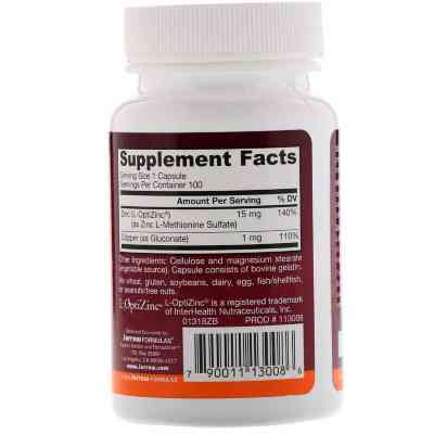 Мінерали Jarrow Formulas Баланс цинку, 100 капсул (JRW-13008) Вінниця