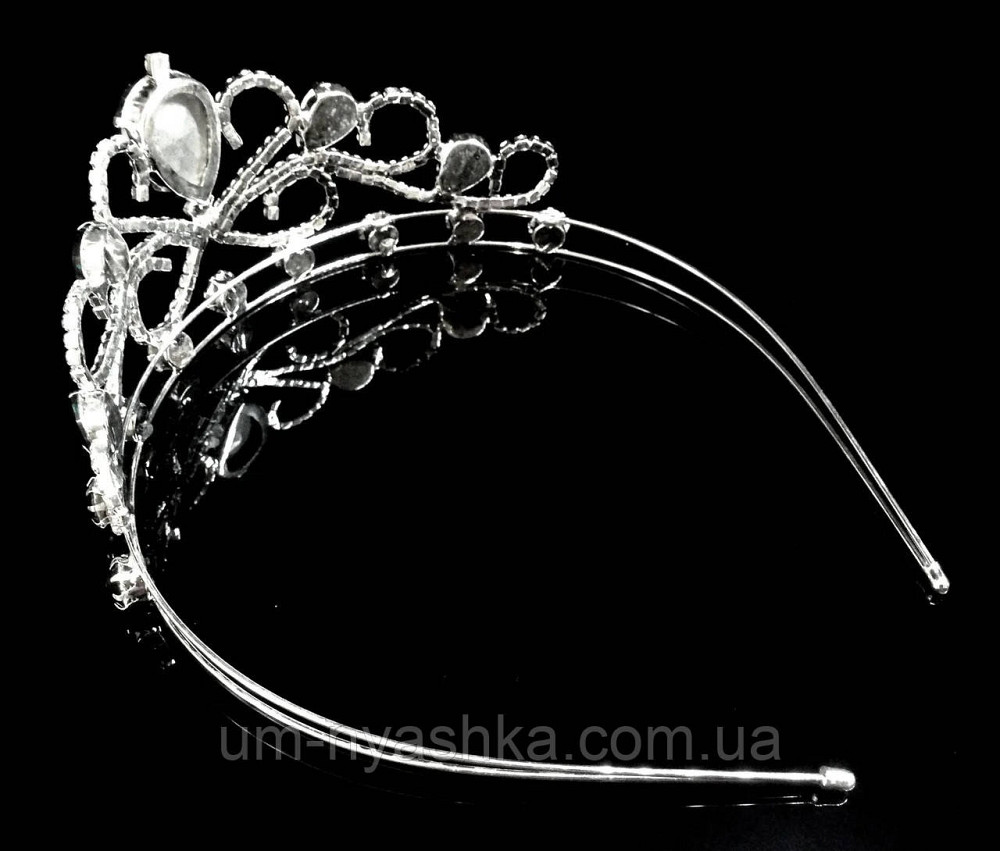 Диадема на обруче Корона серебряная с фиолетовыми камнями Кривой Рог - изображение 4