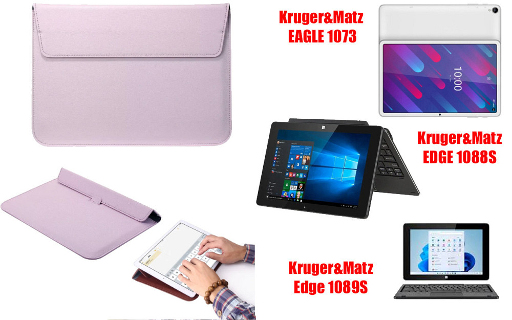 Чохол-конверт VitoCase для Kruger&Matz EAGLE 1073, EDGE 1088S, Edge 1089S, з функцією підставки для планшета Фіолетовий Київ - фото 1