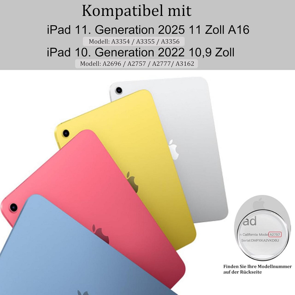 Защитный чехол-книжка для iPad (A16) 11-го/10-го поколения (2025/2022) A3354 / A3355 / A2696 / A2757 / A2777 Днепр - изображение 2