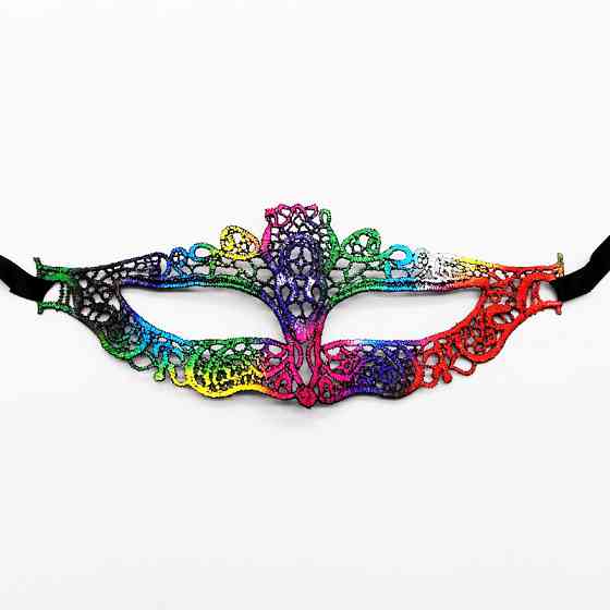 Венеціанська маска ажурна на зав`язках one size різнобарвний Київ
