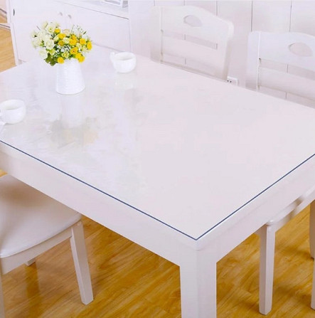 Мягкое стекло Прозрачная силиконовая скатерть на стол Soft Glass Защита для мебели 1.7х1.0м (толщина 1.5мм) Винница - изображение 11
