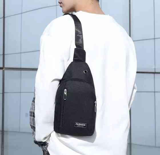 Сумка тактическая через плечо черная - размер сумки 33*17*6см, 2 кармана Мужская сумка, женская сумка, Унисекс Киев