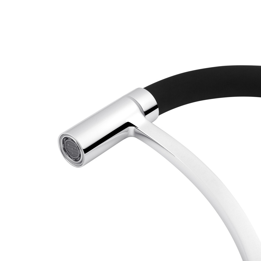 Смеситель для кухни с гибким изливом Kroner KRP Ersel - C03900BLK хром/черный Киев - изображение 8