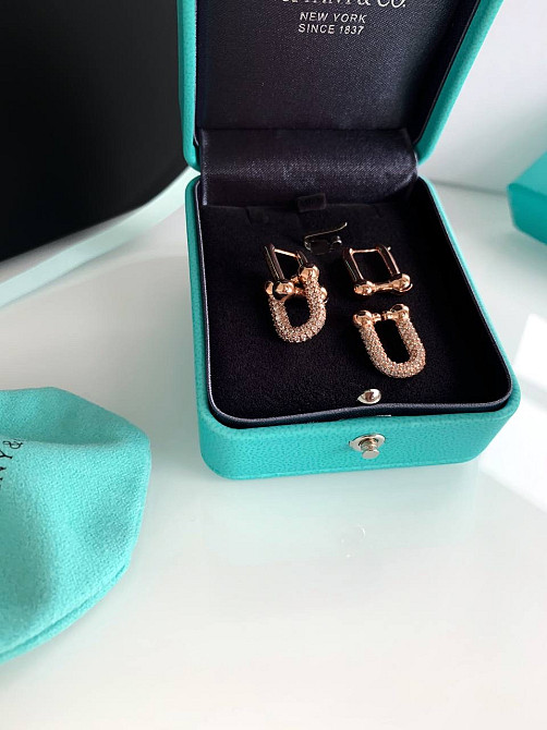 Tiffany hardwear серьги розовое золото (покрытие) в роскошной подарочной упаковке Одесса - изображение 3