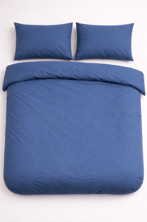 Підковдра на блискавці Ecotton Євро 210х215 см фланель з бавовни Blue синій Коломия