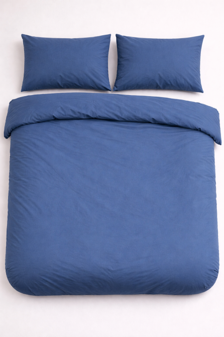 Підковдра на блискавці Ecotton Євро 210х215 см фланель з бавовни Blue синій Коломия - фото 1