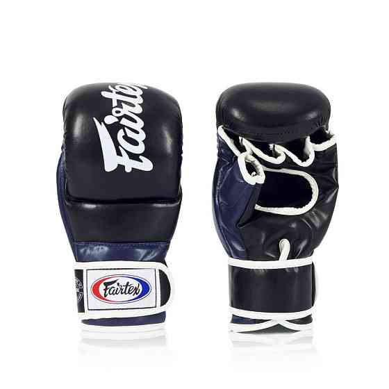 Рукавиці греплінгові для ММА Fairtex FGV18 Black/Blue L Каменское