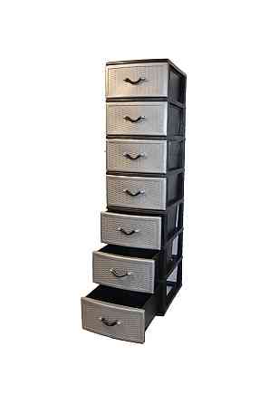 Комод пластиковый Style black (Стиль) 7 ящиков 48х38х155 Одесса