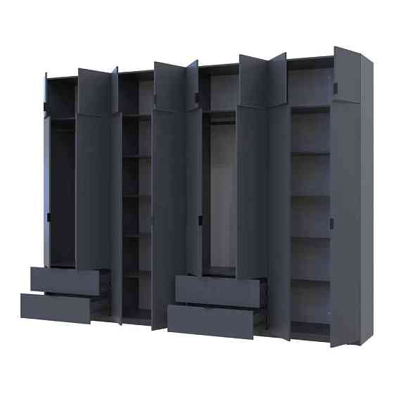 Шафа для одягу Doros Лукас Графіт 4+4 ДСП 320х50х240 DRS-011700 (42005129) Львів