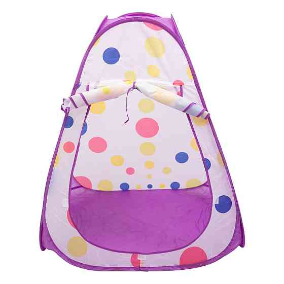 Намет дитячий 3 в 1 70×70×90 см ігровий намет з тунелем і басейном Фіолетовий HP-S-4NDV Коломыя