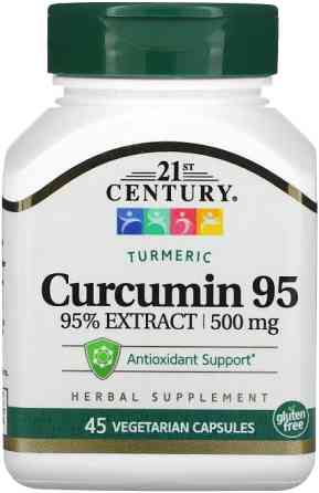 Куркумин 95 21st Century Curcumin 95 500 мг 45 капс Киев
