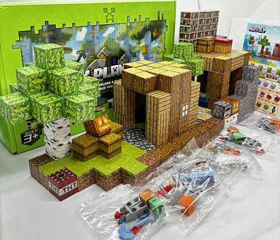 200шт + 6 фігурок Магнітний конструктор майнкрафт minecraft кубики. Киев