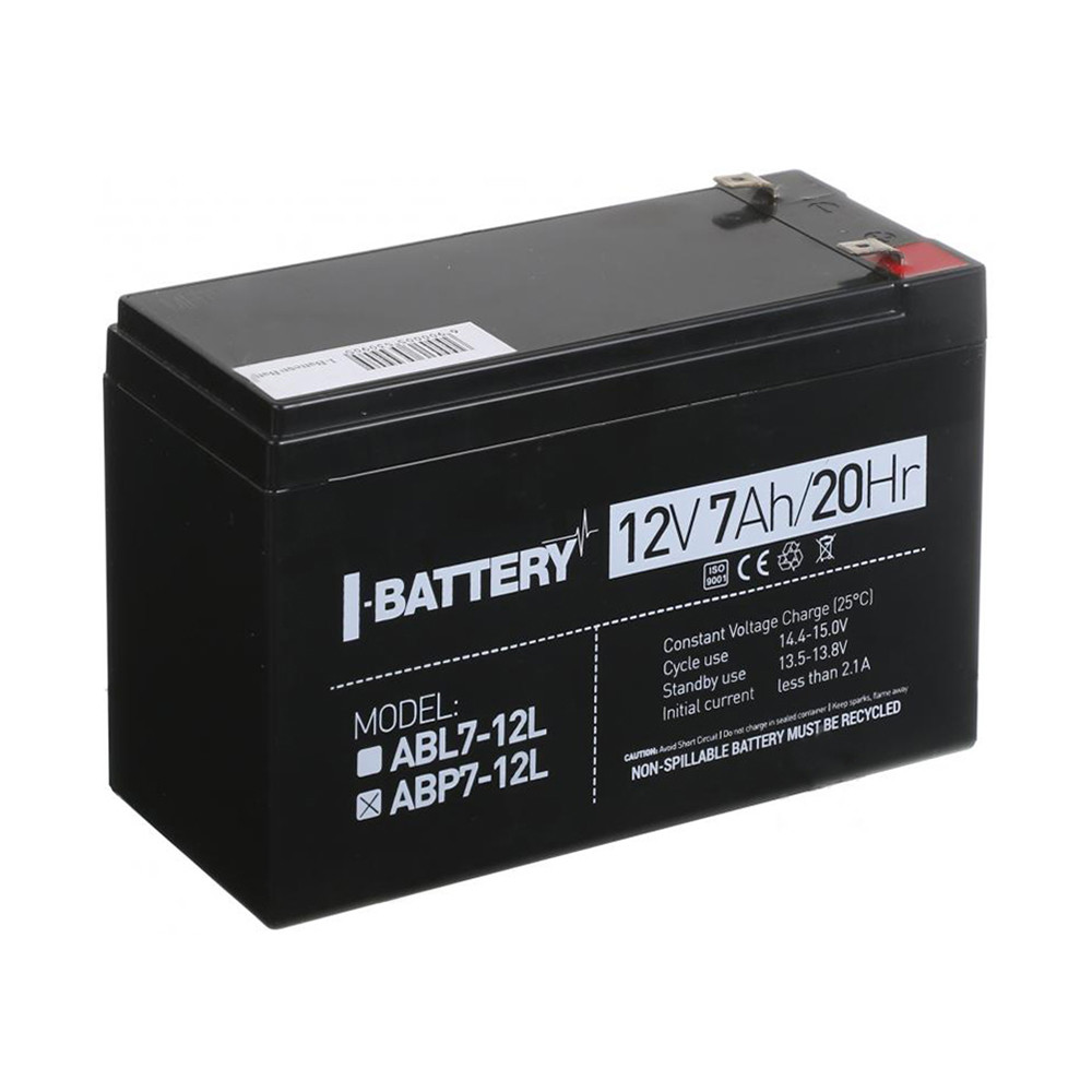 Акумулятор 12В 7А·год для ДБЖ I-Battery ABP7-12L Киев - изображение 1
