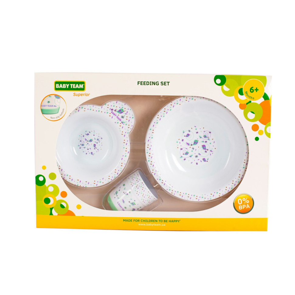 Дитячий набір для годування 6093 (тарілка, миска, чашка) Вінниця - фото 4