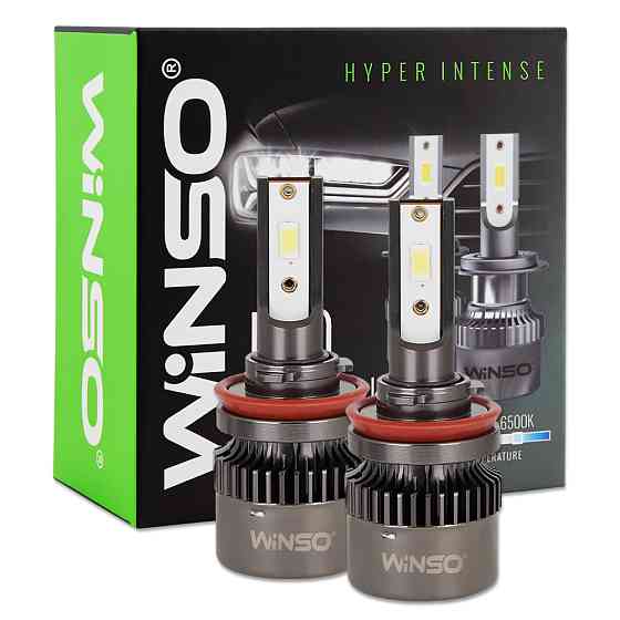 Автолампа Winso LED H8/H11/H16 12/24V 50Вт 5000Лм 6500K CSP3570 2шт Львів