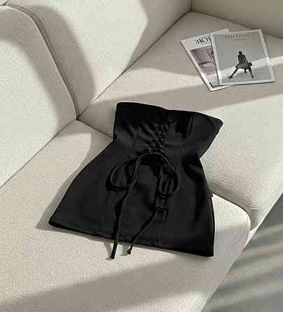 Жіноче стильне, романтичне мініплаття креп-костюмка Чорний, 44/46 Одеса